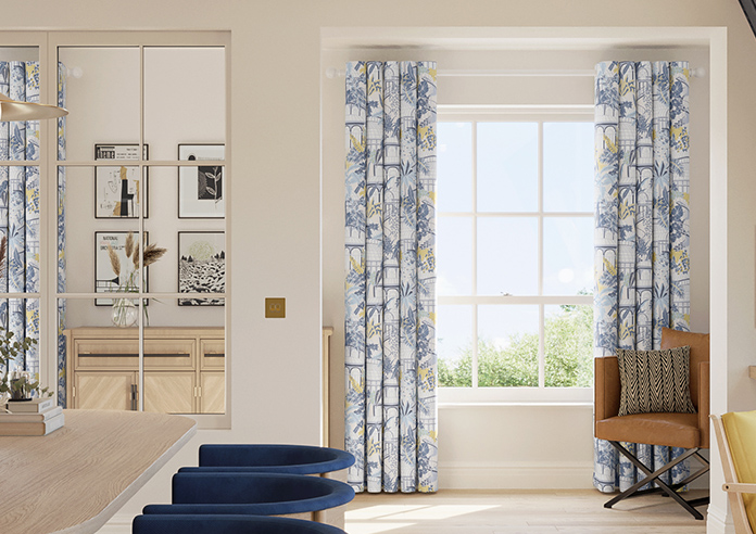 Elka, China Blue - Made to Measure Curtains - Image 3